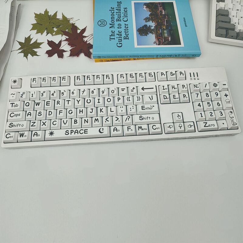 Pbt Original High-Quality Dye-Sublimation Keycaps, Large Font and Personalized Font Design Keycaps, Complete Set of 123 Keys