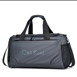 Capacious fashionable travel bag wet and dry separation, sports bag for gym lightweight, oxford cloth, polyester 2