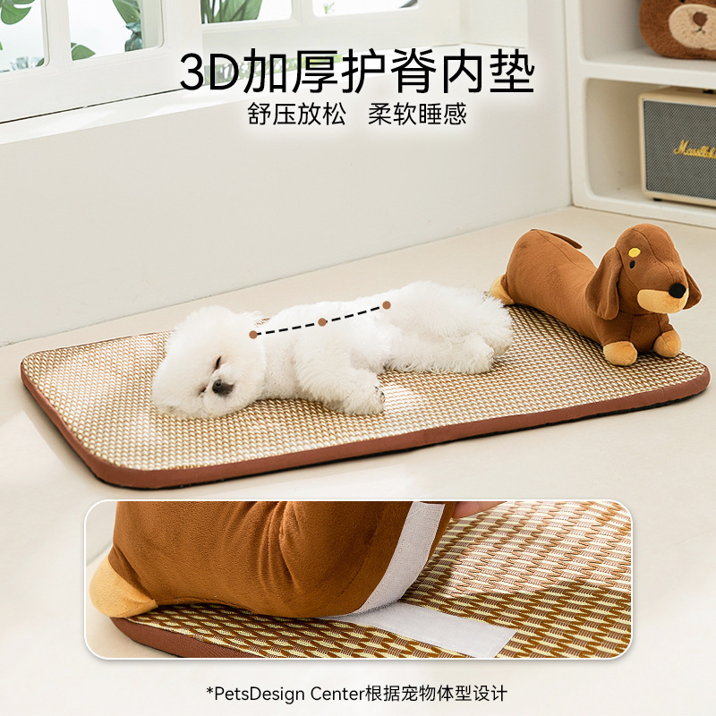 Almohada para perros de primavera y verano, colchoneta de verano, alfombrilla de ratán para gatos, nido para gatos, perrera fresca, suministros para mascotas al por mayor
