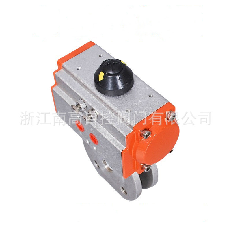 304不锈钢气动球阀Q671F-16P 304气动对夹薄型阀门