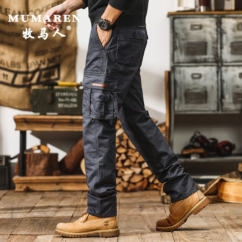 Wrangler Spring and Autumn New American Style Loose Straight Casual Joker Overalls Men's Multi-Pocket Overalls