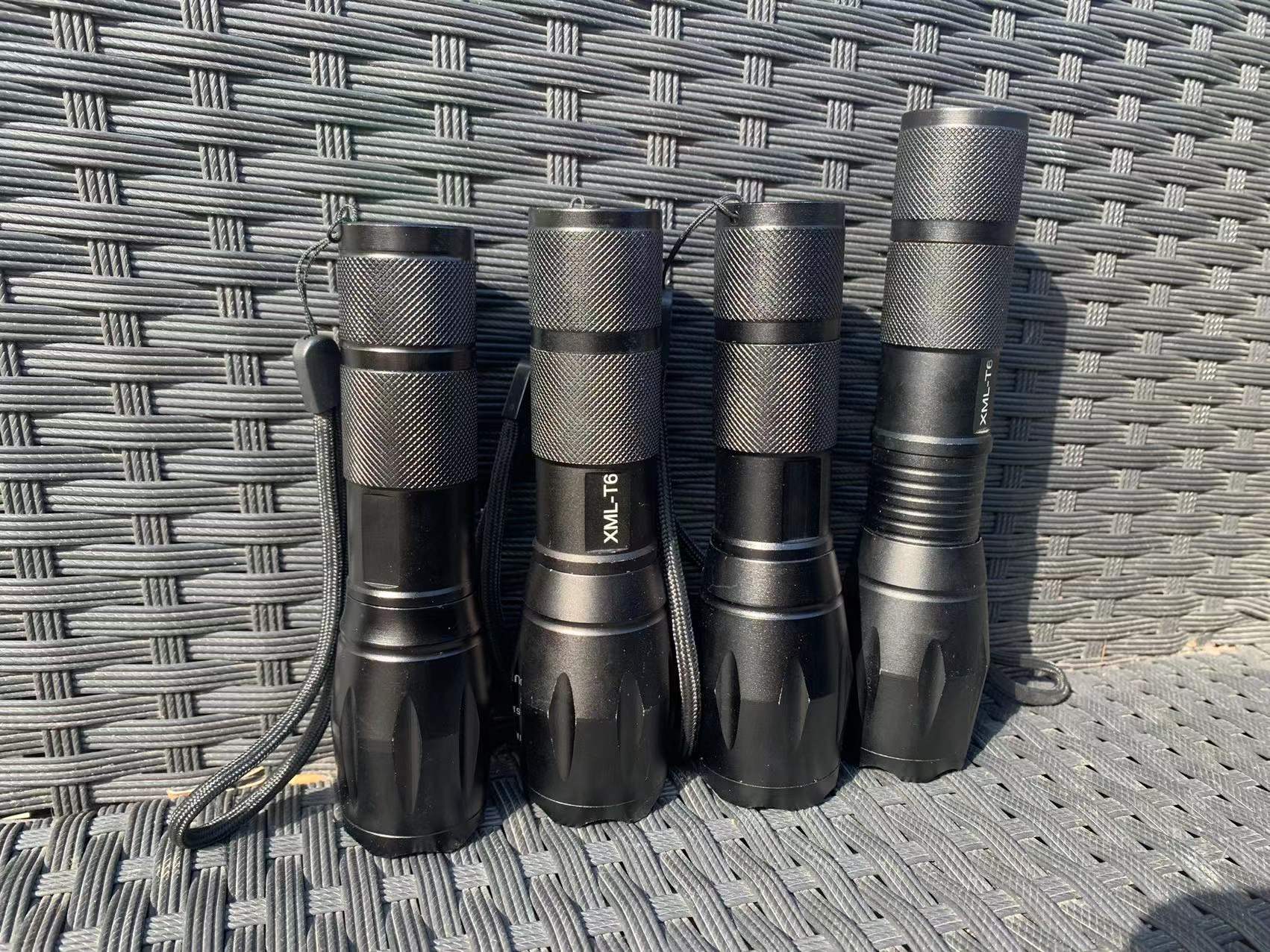 Linterna de zoom telescópica transfronteriza hogar noche al aire libre pesca noche montar fácil de llevar linterna de luz fuerte