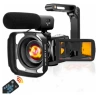 Black wide-angle lens, handheld microphone