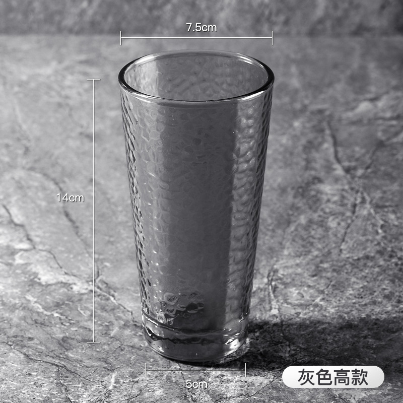 家用水杯透明情侣玻璃杯高款大容量茶杯高颜值厨房餐厅饮料杯子|undefined