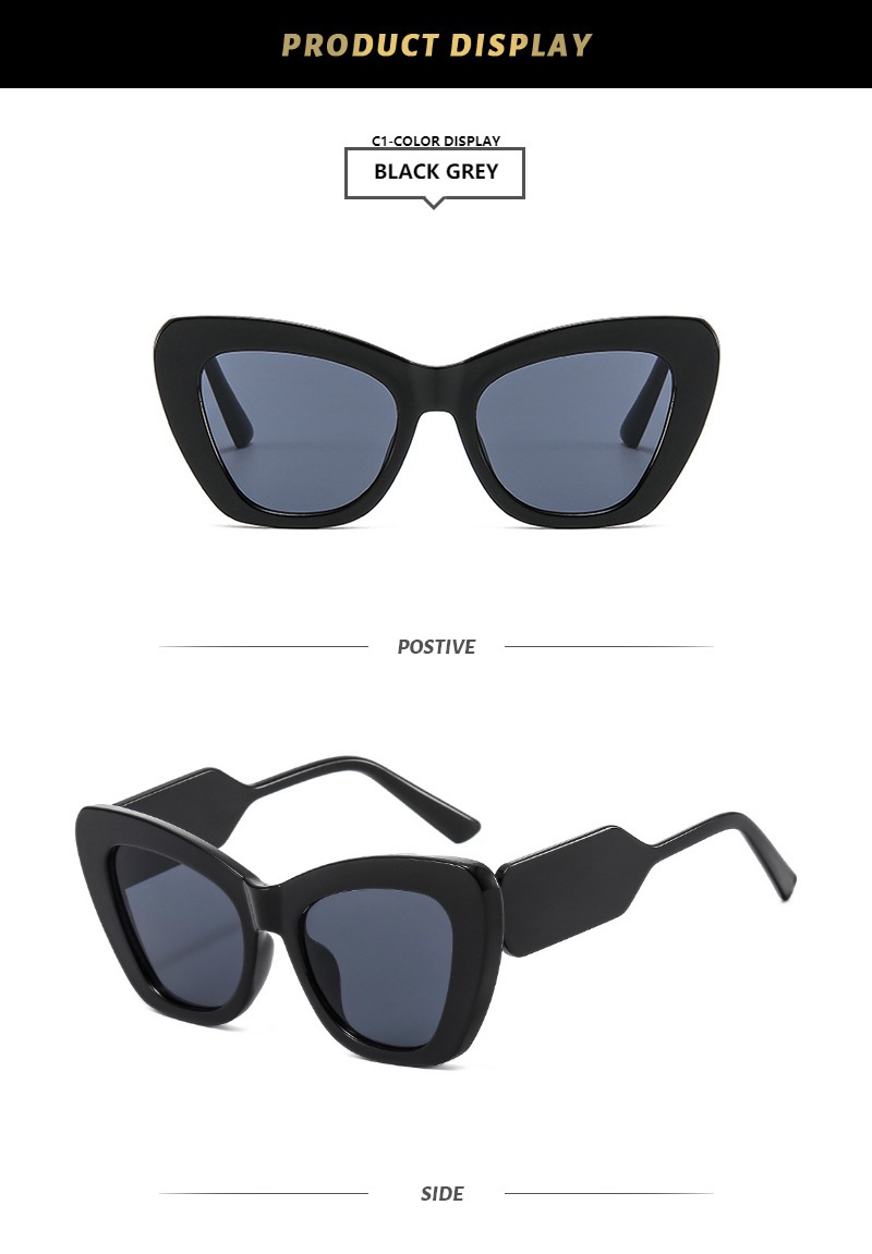Color Block, Leopard Pattern Women'S Gender Fashion Color Block Leopard PC UV400 Protection Cat Eye Full Frame Women's Sunglasses