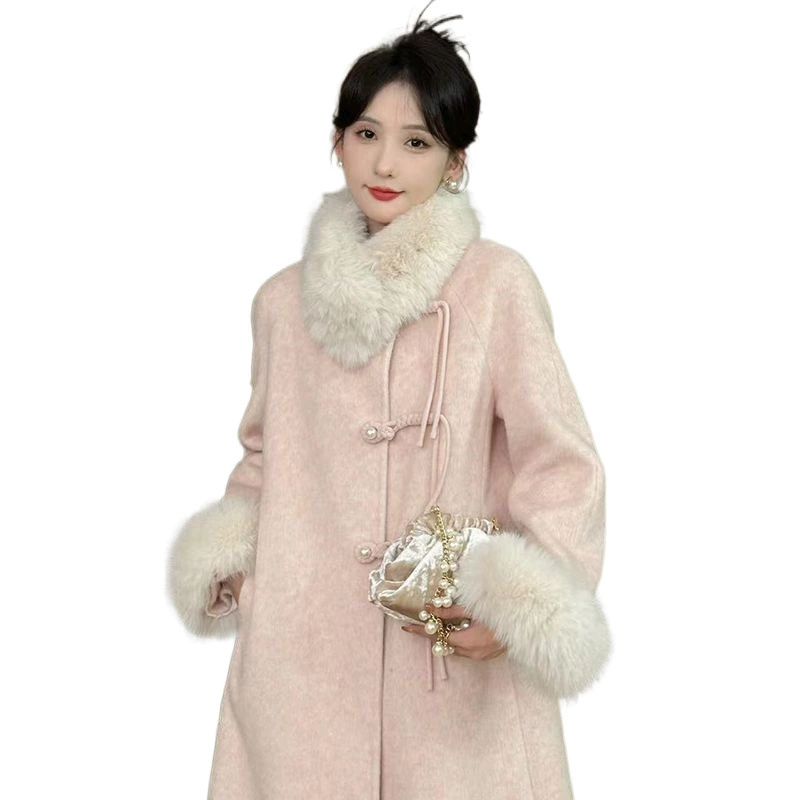 Демисезонное шерстяное пальто, модная стеганая длинная куртка, стиль Chanel, высококачественный стиль, увеличенная толщина