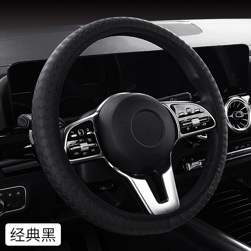 Cubierta del volante del coche sin anillo interior Cubierta de la manija de cuero de la cubierta de la manija universal banda elástica cubierta de la manija elástica