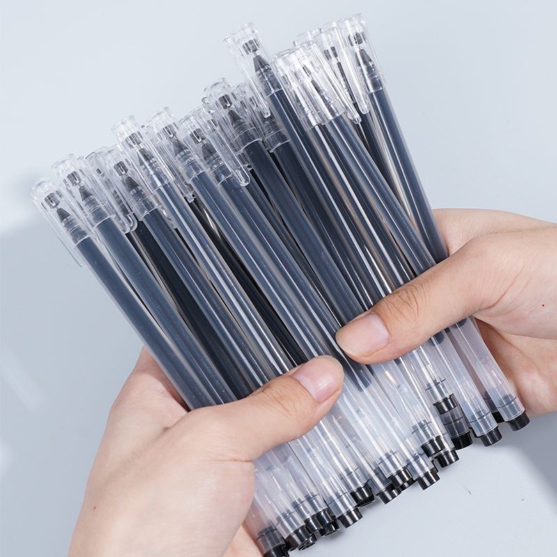 Gran capacidad gigante escritura gel pluma aguja tubo 0,5mm Oficina carbono pluma estudiante negro firma pluma papelería al por mayor
