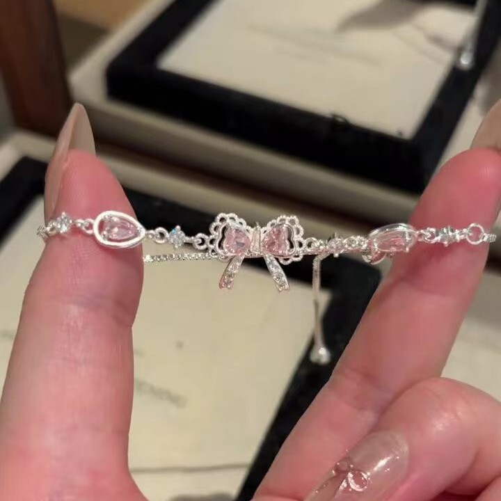 Bowknot Lace Bracelet for Women, Niche Style, Super Fairy-Like, Fresh and Sweet, High-End, Exquisite, Stylish Hand Accessory