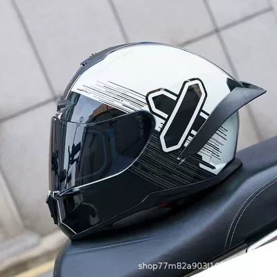 spoiler, Bluetooth slot, safety features, Dəbilqə (Kaska) aksesuarları - m-x-symbol-black-tea