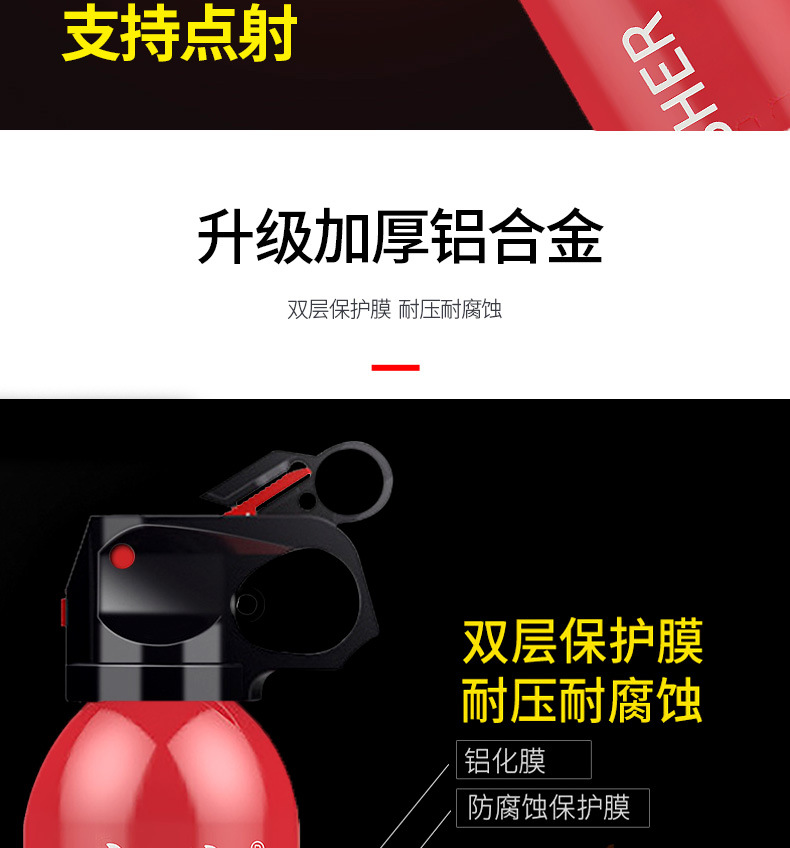 厂家批发家用小型灭火器车载灭火器小型便携汽车私家车家用灭火器详情6