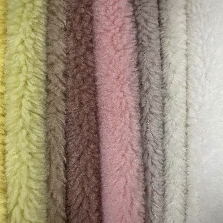 Tejido de ropa de cachemira imitación de lana in stock abrigo abrigo tela de peluche