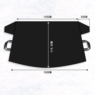 Car snow cover for Car snow shield - clip-on-half-cover-oxford-cloth-model-145-car-cover