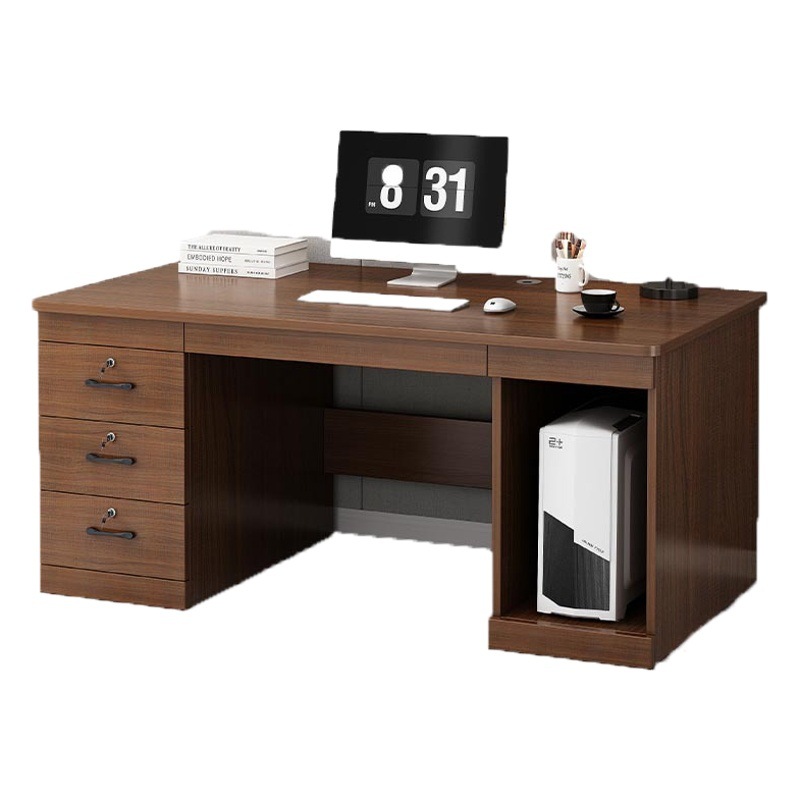 Moderno minimalista hogar madera maciza color jefe Escritorio de oficina Escritorio de una sola computadora escritorio y silla combinación gerente escritorio ejecutivo