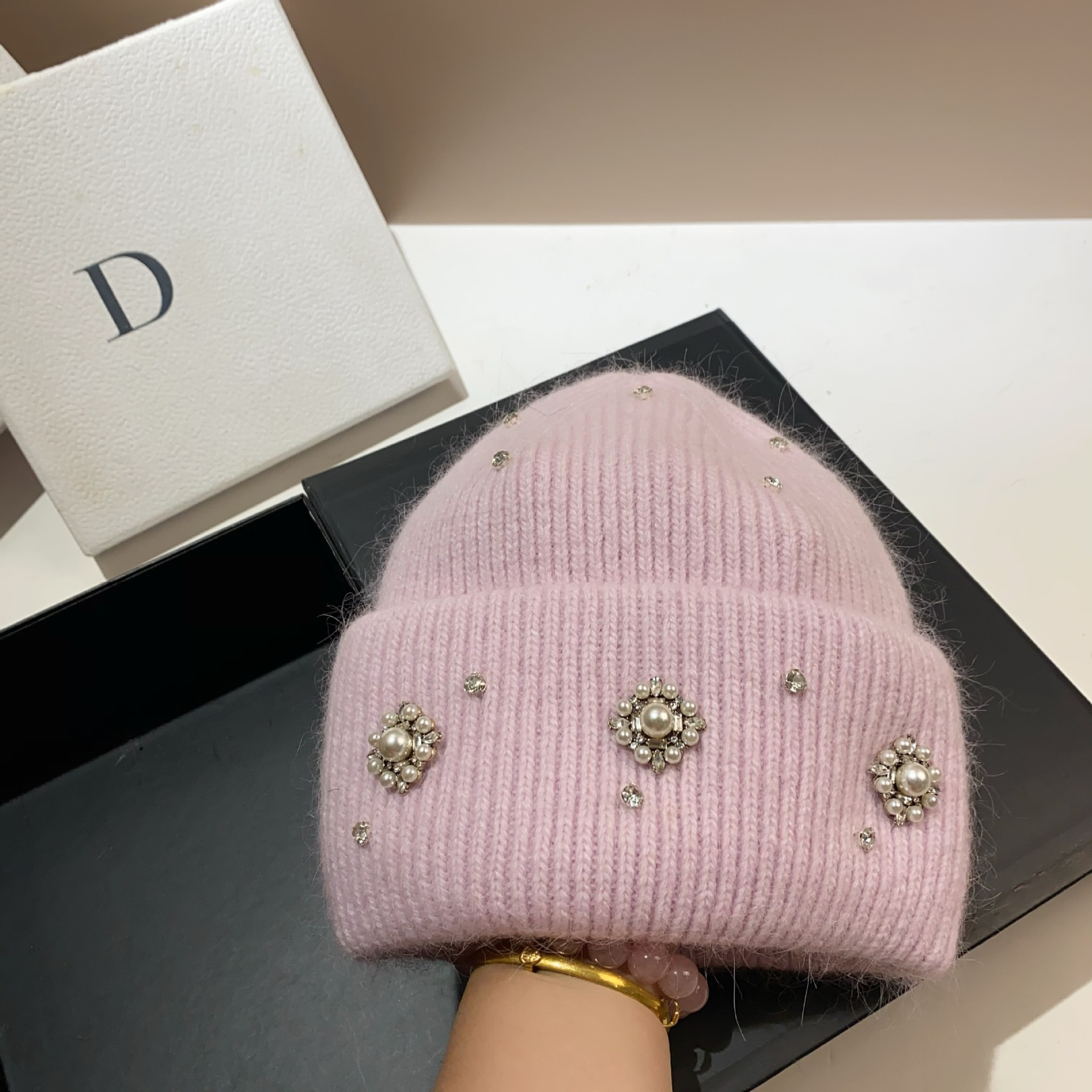 Palast Feng Shui Diamant Kaninchen Haar Gestrickte Herbst Winter Neue Prinzessin Süße und Edle Dame Xiaoxiangfeng Warme_voghion.com