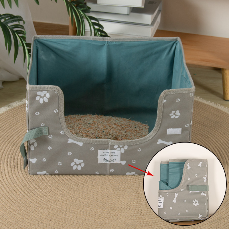 방수 접이식 오목 고양이 배변 상자
