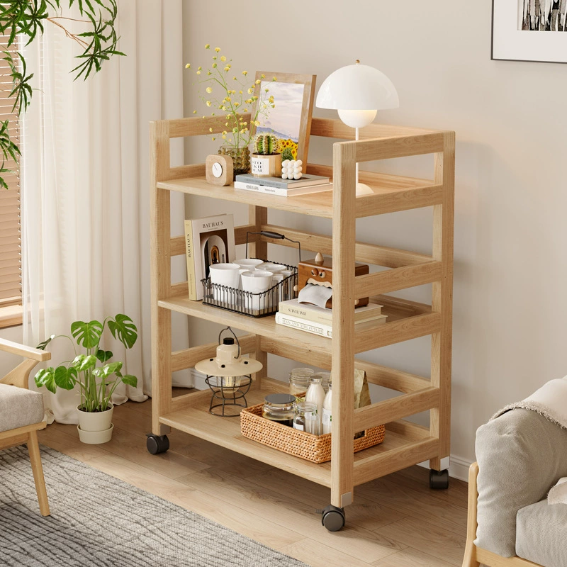Полная деревянная стойка для хранения стойки для хранения на полу Многослойные полки для хранения небольших книжных шкафов