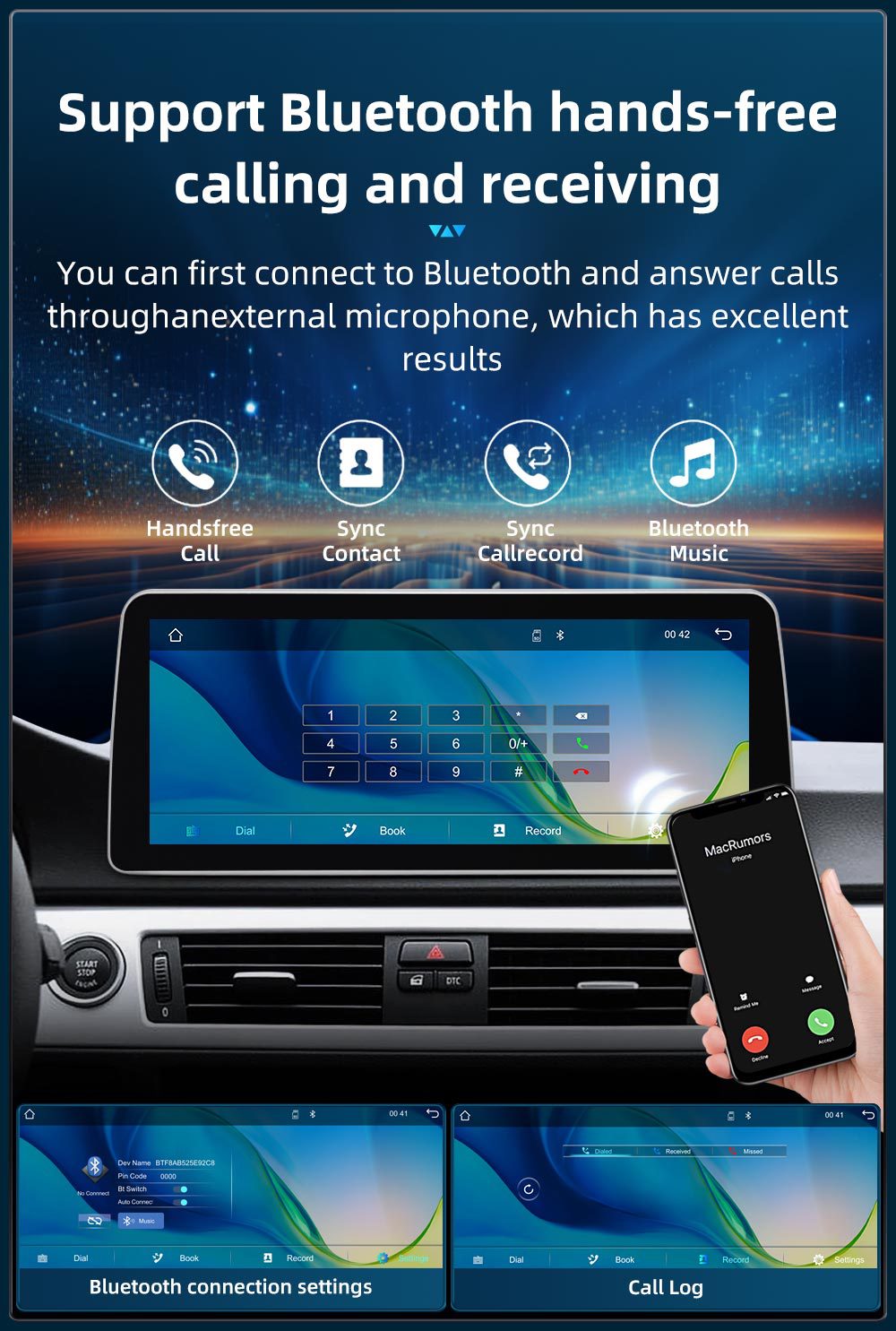 Suitable for Bmw 3 Series E90 E91 E92 E93 Car Central Control Large Screen Navigation Carplay All-In-One Machine