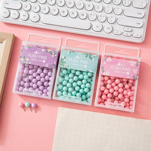 Macaron color art painting student special pushpin cork board message fresh 120 boxed Earth nails