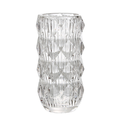 European-inspired Instagram-style creative home decoration vase, living room ornament crystal brilliant cylindrical glass vase wholesale