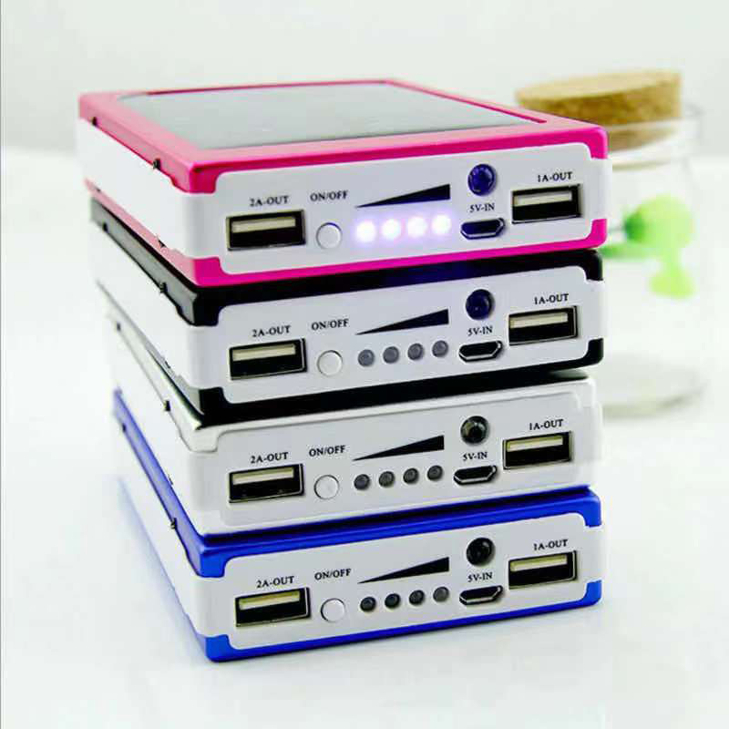 Fuente de alimentación solar portátil al aire libre viajar tesoro de carga solar de doble agujero compartido gran capacidad