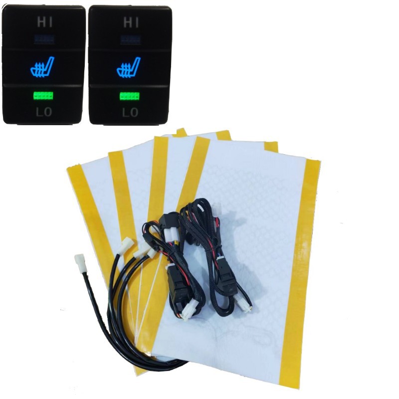 (Fibra de carbono) Calefacción de asiento de fibra de carbono adecuado para Toyota RAV4,