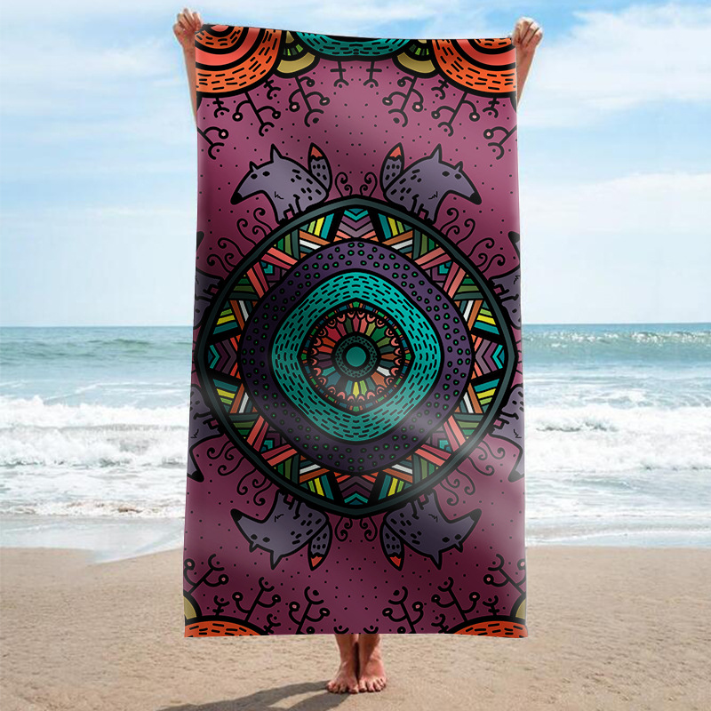 Suministro especial de doble cara terciopelo Internet celebridad serie rectangular fábrica al por mayor material garantía Toalla de playa Toalla de baño