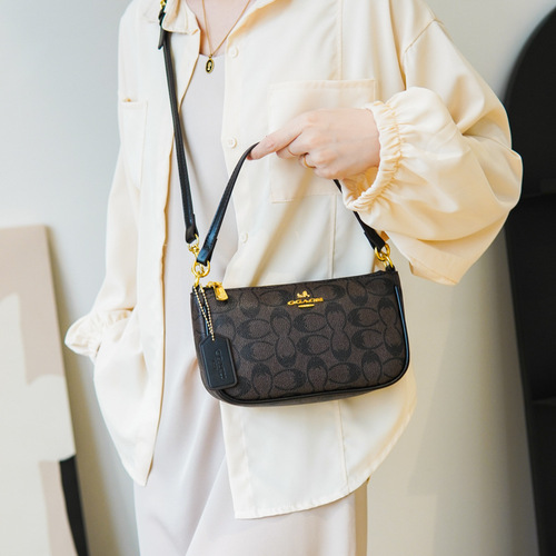 复古老花单肩腋下包夏季新款时尚小众品牌直播女包斜挎手拎包