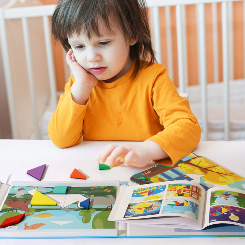 Magnético creativo rompecabezas escena rompecabezas tablero de pensamiento entrenamiento juguetes educativos enseñanza ayuda inteligencia niños juguetes educativos