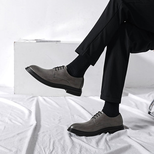 Leather Shoes Men's Summer British Phoenix Dress Business Dress Shoes Black Height Increased All-match Casual Wedding Groom Shoes