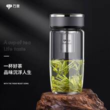 万象单层玻璃杯带过滤网加厚泡茶杯鹅蛋杯款男女士车载便携办公杯
