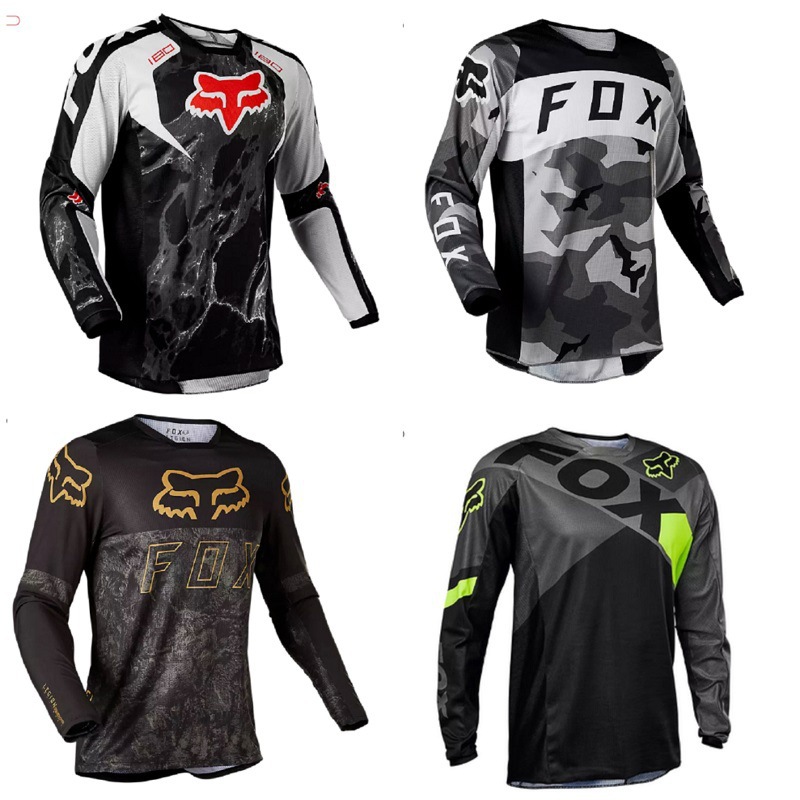Fox Off-Road Motorcycle Quick-Drying Long-Sleeved T-Shirt Quick-Drying Wear-Resistant Breathable Cycling Clothing Motorcycle Clothing Men's Factory Direct Sales