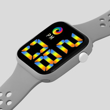 概念者儿童电子学生手表批发方块防水led防苹果时尚硅胶电子腕表