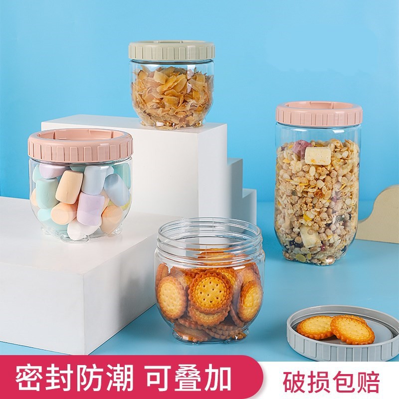 Plastic Sealed Jar Storage Jar Korean Cat Claw Kitchen Grain Snacks Transparent Storage Wholesale Refrigerator Crisper