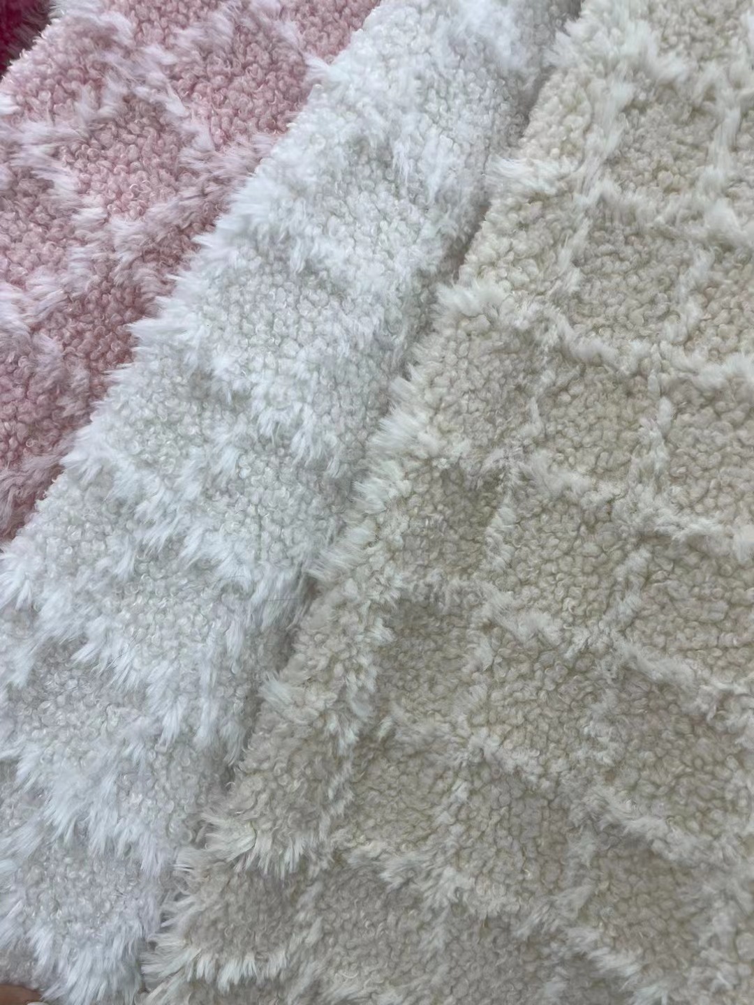 Nuevo Teddy granular vello conejo pieles empalmadas belleza personalidad ropa infantil pieles una tela textil casera zapatos y sombreros