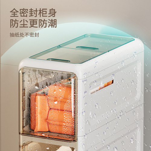 Bathroom gap storage rack gap waterproof toilet side storage cabinet bathroom wide drawer-type storage rack storage cabinet