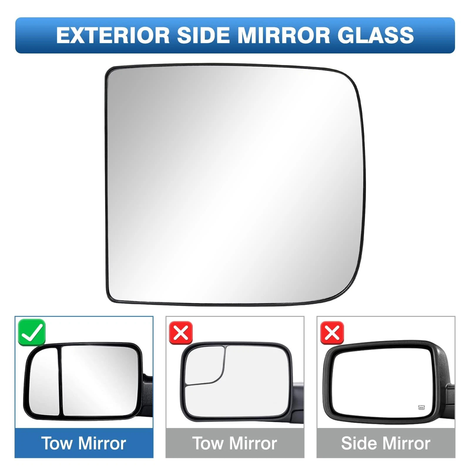 68067728Aa 68067729Aa Suitable for Dodge Ram 09-18 1500 2500 Rearview Mirror