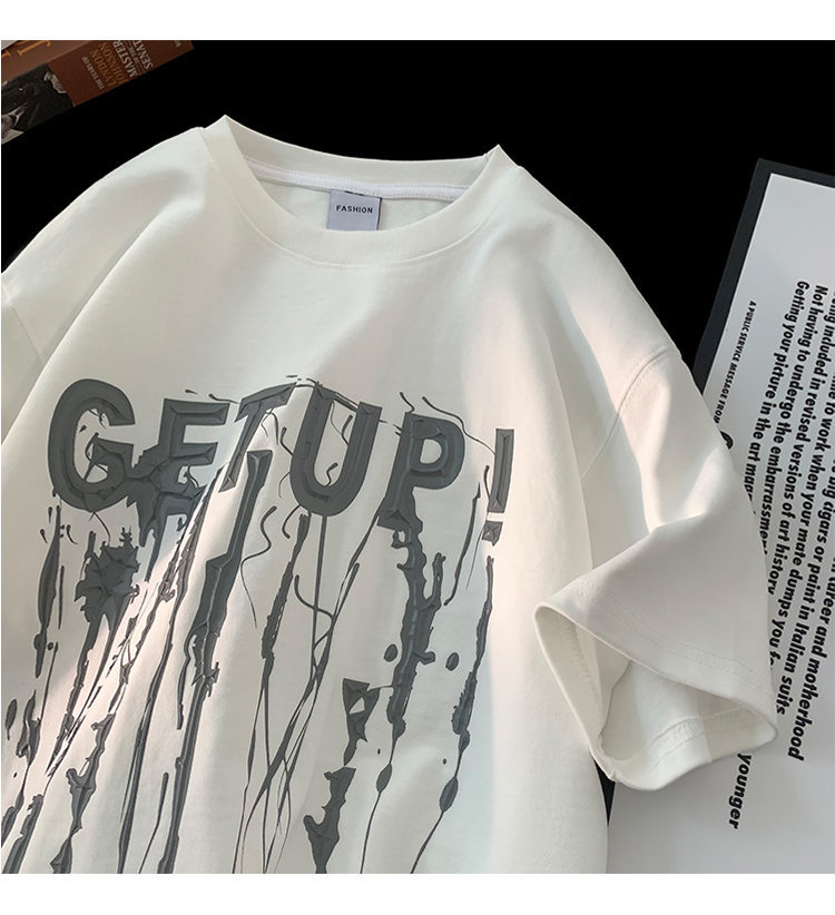 2024 Nuova maglietta a maniche corte con stampa adesiva Body Feel per ragazzi, maglietta alla moda in puro cotone_voghion.com