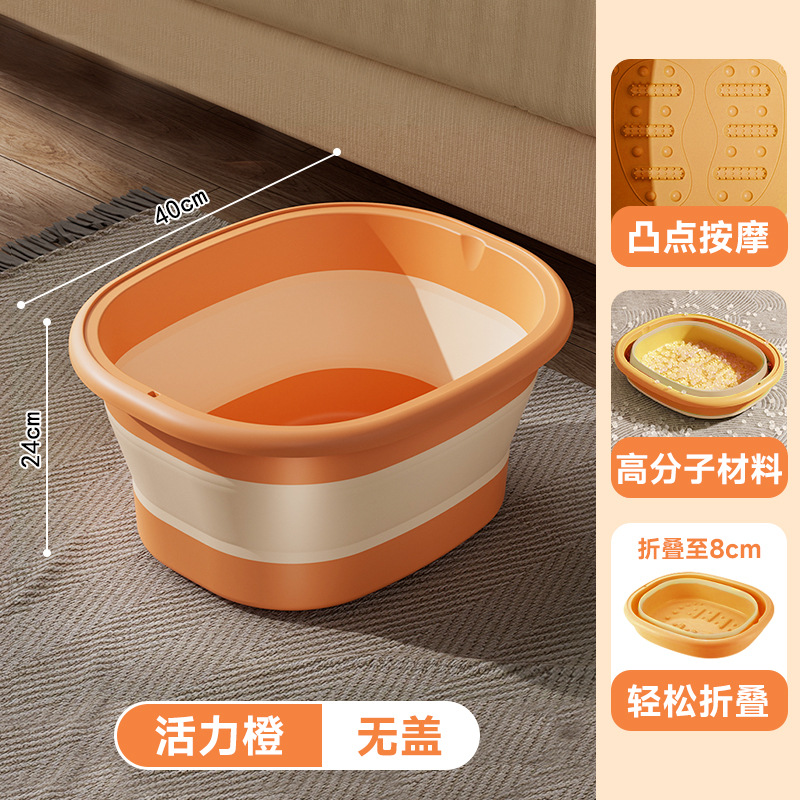 Cubo de baño de pies plegable sobre la pantorrilla El baño de pies portátil se puede almacenar en el baño de pies