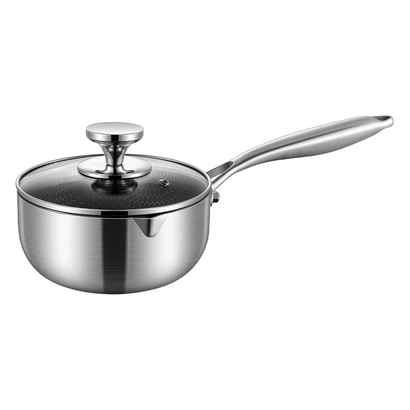 Снежная сковорода с антипригарным покрытием без покрытия, бытовая сковорода с антипригарным покрытием, горшок для детского питания, горшок для молока из нержавеющей стали 316, японский горшок для лапши быстрого приготовления