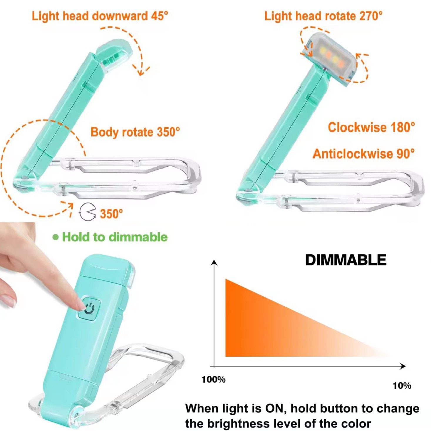 Inventario explosivo multifuncional tarjeta USB recargable lámpara de libro lámpara de banda de música lámpara de lectura de libros certificación de lámpara de lectura USB