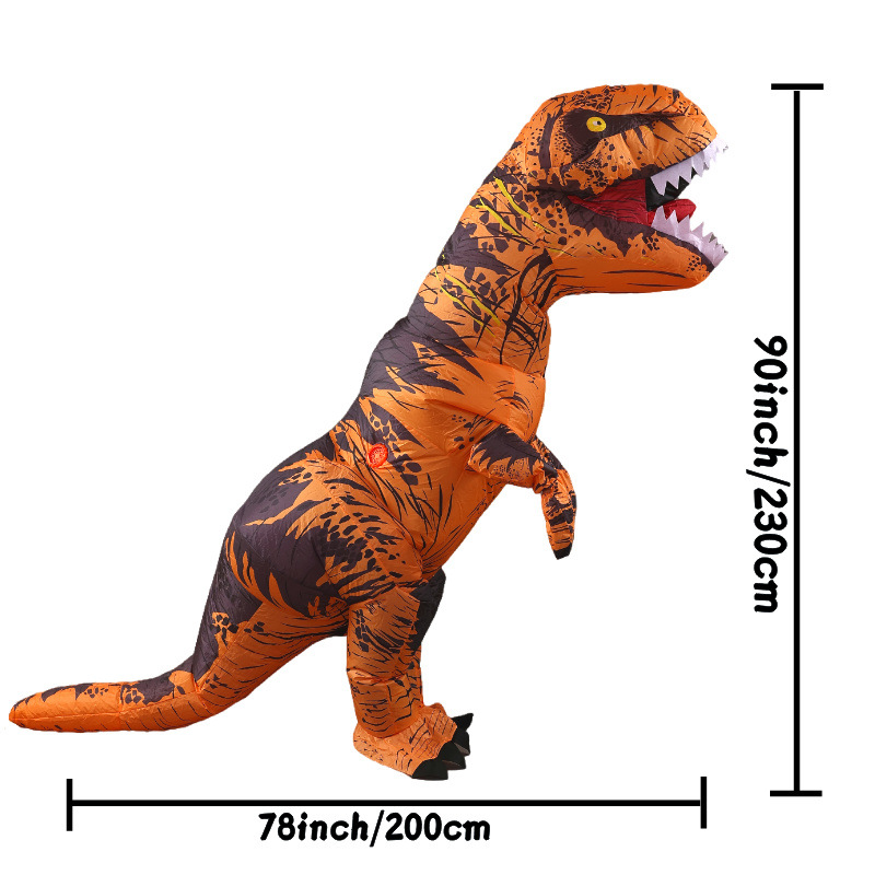 Cross-border popular fiesta de fiesta divertido rendimiento en el escenario ropa inflable Tyrannosaurus dinosaurio ropa inflable venta directa de la fábrica