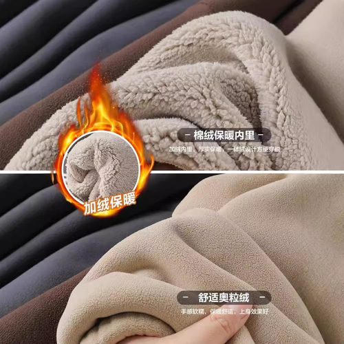 Children's solid color embroidery coat with alpaca wool composite, quilted and thickened, autumn and winter medium and small children's clothing, stand-up collar, open jacket for children.