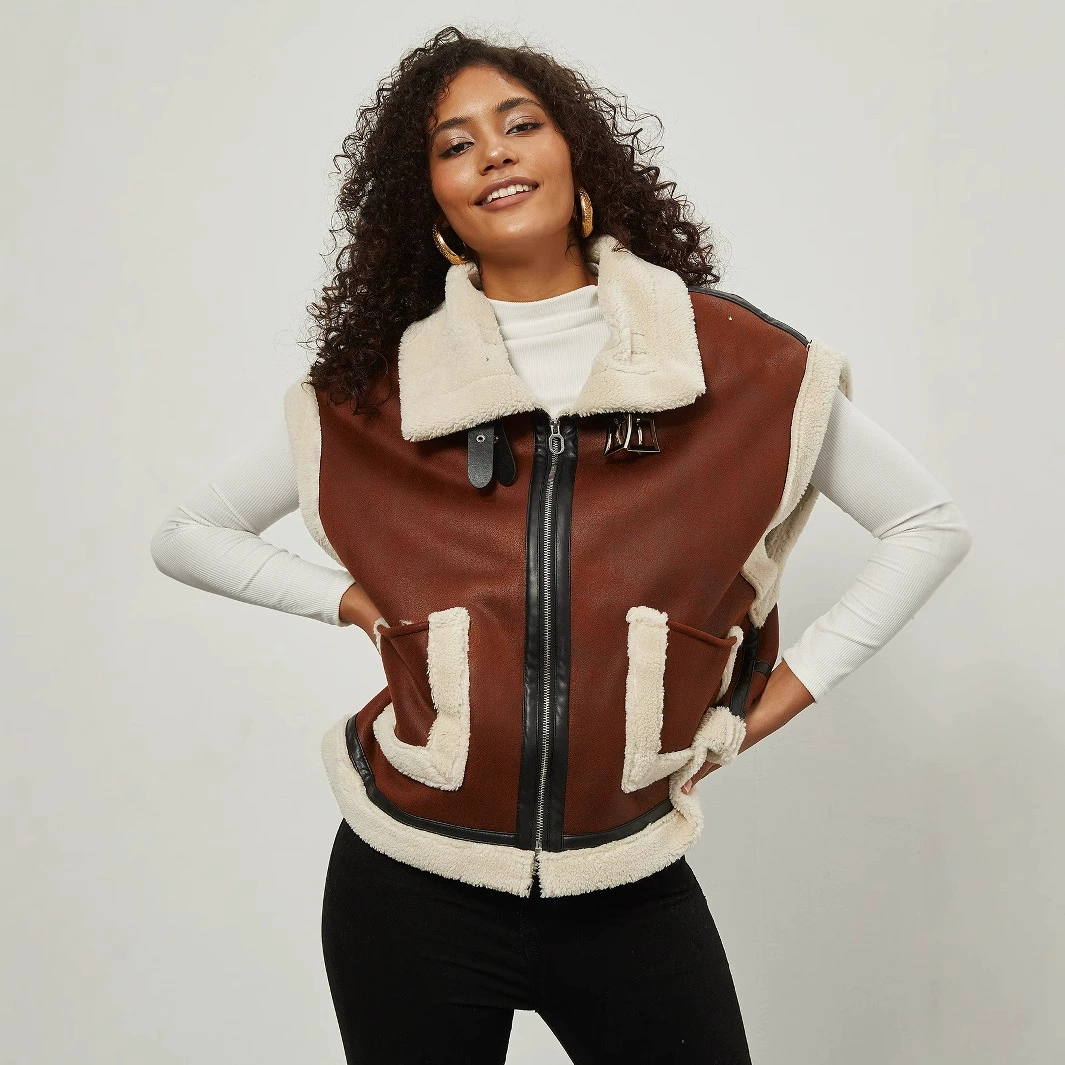 Amazon AliExpress трансграничная женская одежда оптом европейский и американский стиль ретро меховый жилет