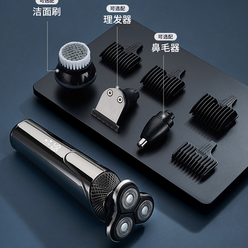 afeitador eléctrico de alta potencia recargable afeitador hombre afeitador líquido RQ676 cabeza de tres cuchillos