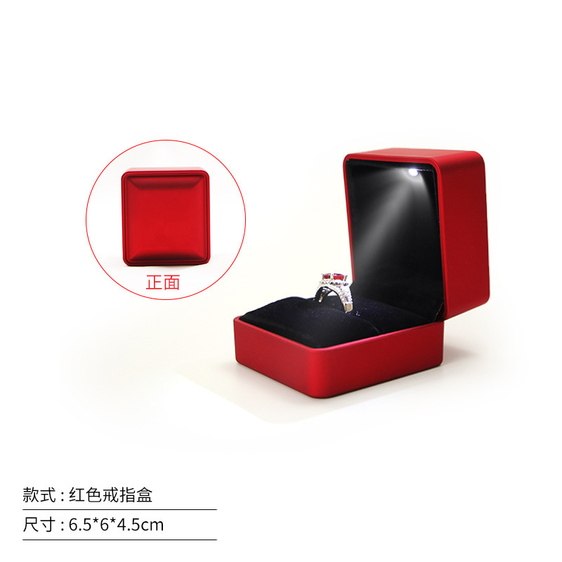 Nueva caja de embalaje para joyería con luz LED, caja para anillos de diamantes, caja para collares con luz, venta al por mayor. image 10