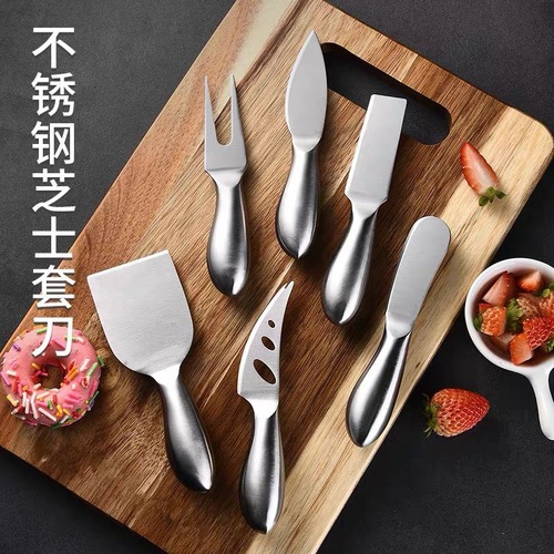 Stainless steel hollow handle cheese cream knife fork butter knife cheese knife household kitchen baking tool