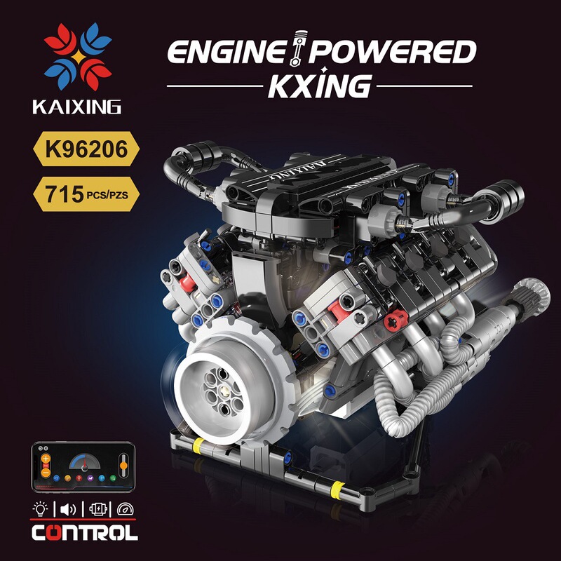 Cross-Border Sports Car V8 Engine Model Building Blocks Programming Remote Control Children's Educational DIY Assembly Toy Cross-Border Sports Car V8 Engine Model Building Blocks Programming Remote Control Children's Educational DIY Assembly Toy