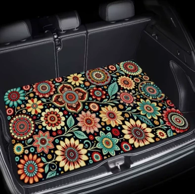 Avtomobil döşəmə paspasları Mat, Non-Slip, Dirt-Resistant, Ultra-Low - amazon-crystal-velvet-car-mat-44-10075-crystal-velvet-dot-plastic-bottom