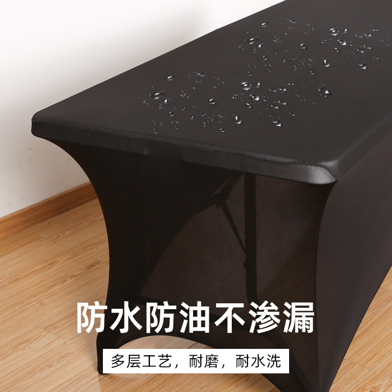 跨境外贸弹力牛奶丝桌套 酒店宴会餐厅桌罩户外婚庆桌布现货供应